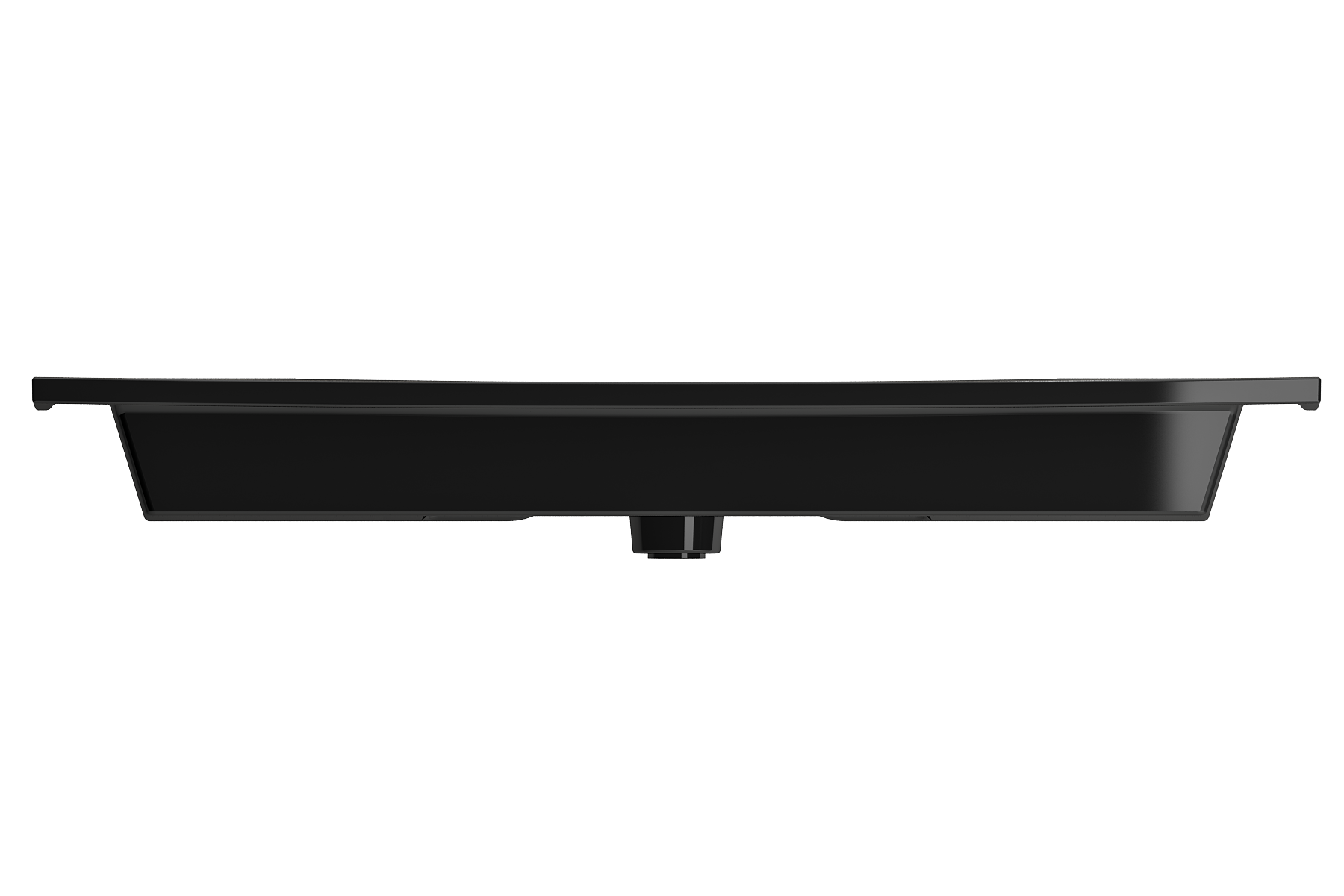 BOCCHI Ravenna 41" Rectangle Wallmount Fireclay Bathroom Sink, Black, Single Faucet Hole, 1105-005-0126