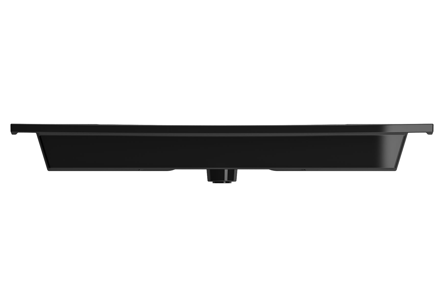 BOCCHI Ravenna 41" Rectangle Wallmount Fireclay Bathroom Sink, Black, 3 Faucet Hole, 1105-005-0127