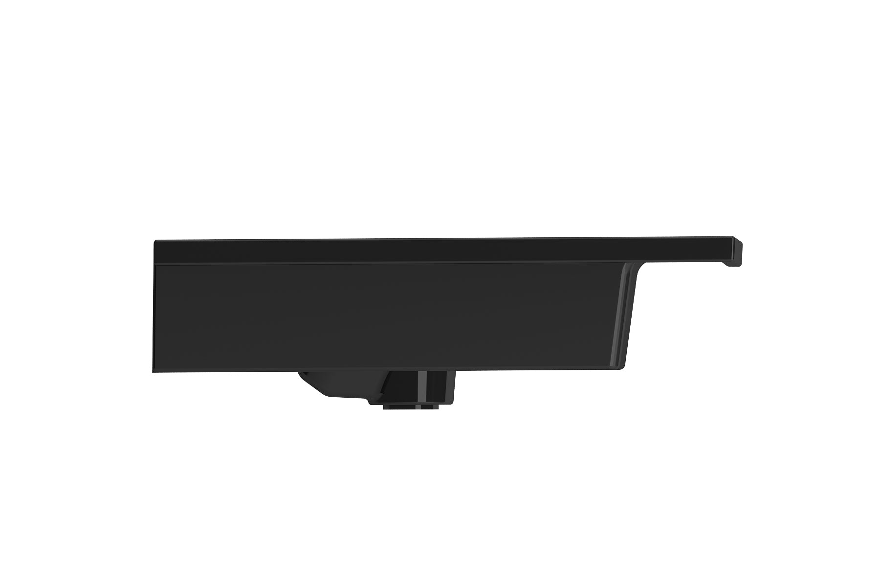 BOCCHI Ravenna 41" Rectangle Wallmount Fireclay Bathroom Sink, Black, 3 Faucet Hole, 1105-005-0127