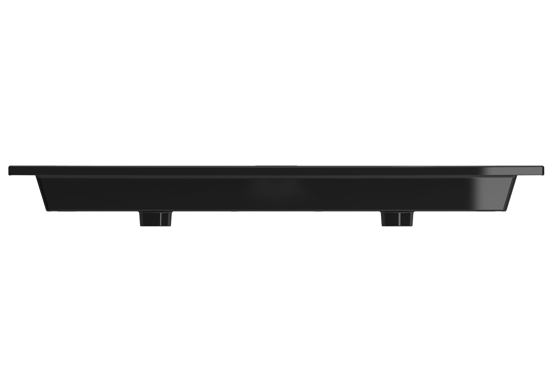 BOCCHI Ravenna 48" Rectangle Wallmount Fireclay Bathroom Sink, Double Basin, Black, Single Faucet Hole, 1111-005-0132