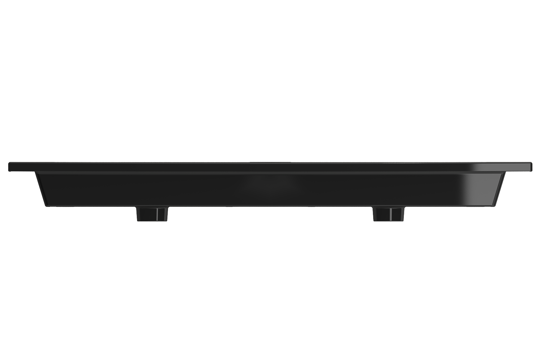 BOCCHI Ravenna 48" Rectangle Wallmount Fireclay Bathroom Sink, Double Basin, Black, Single Faucet Hole, 1111-005-0132