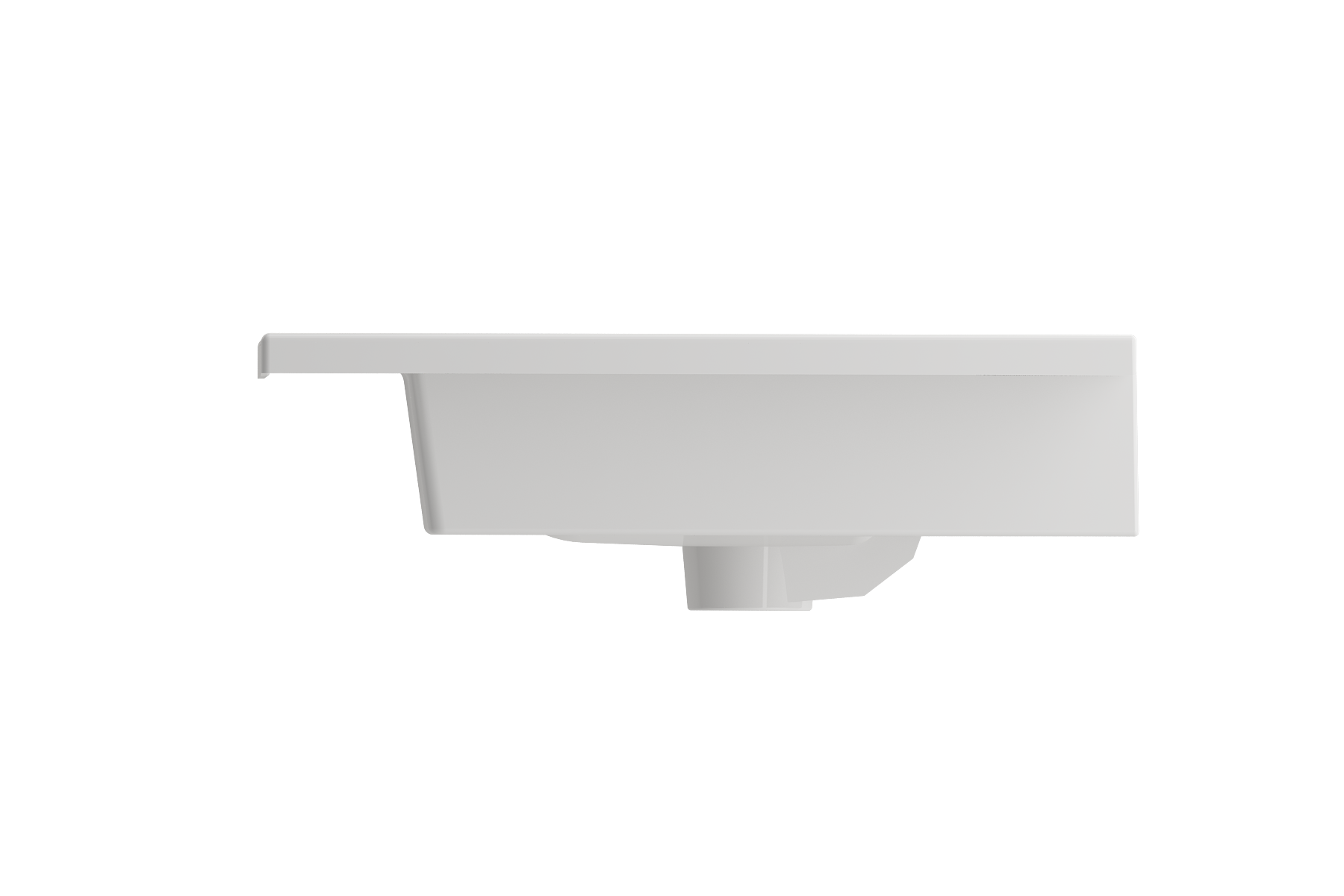 BOCCHI Ravenna 32" Rectangle Wallmount Fireclay Bathroom Sink, White, Single Faucet Hole, 1113-001-0126