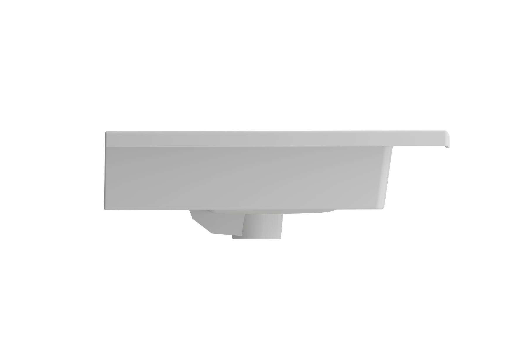 BOCCHI Ravenna 32" Rectangle Wallmount Fireclay Bathroom Sink, Matte White, Single Faucet Hole, 1113-002-0126