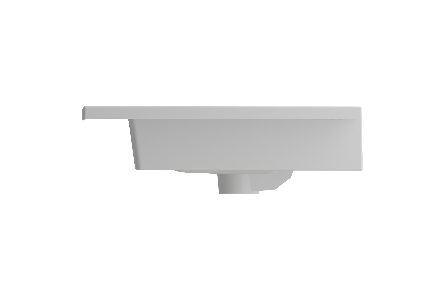 BOCCHI Ravenna 32" Rectangle Wallmount Fireclay Bathroom Sink, Matte White, Single Faucet Hole, 1113-002-0126