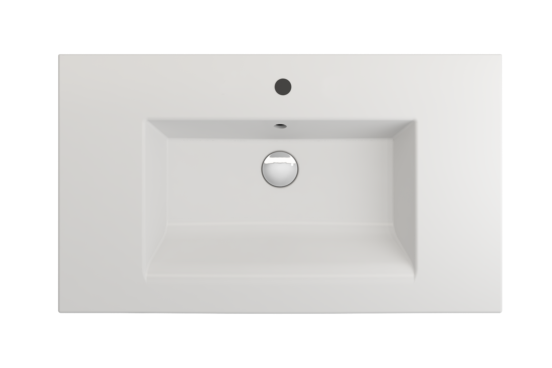 BOCCHI Ravenna 32" Rectangle Wallmount Fireclay Bathroom Sink, Matte White, Single Faucet Hole, 1113-002-0126