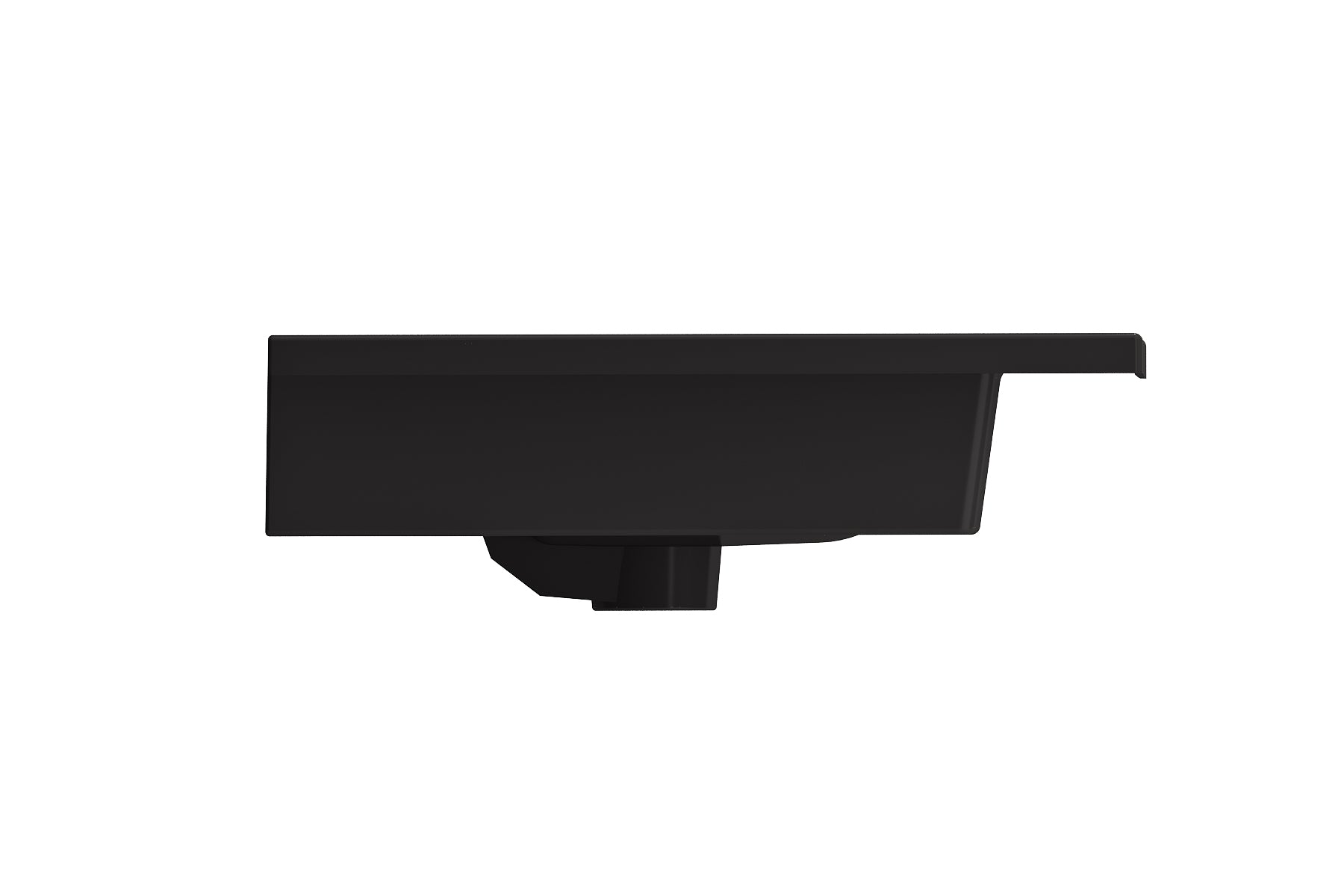 BOCCHI Ravenna 32" Rectangle Wallmount Fireclay Bathroom Sink, Matte Black, 3 Faucet Hole, 1113-004-0127