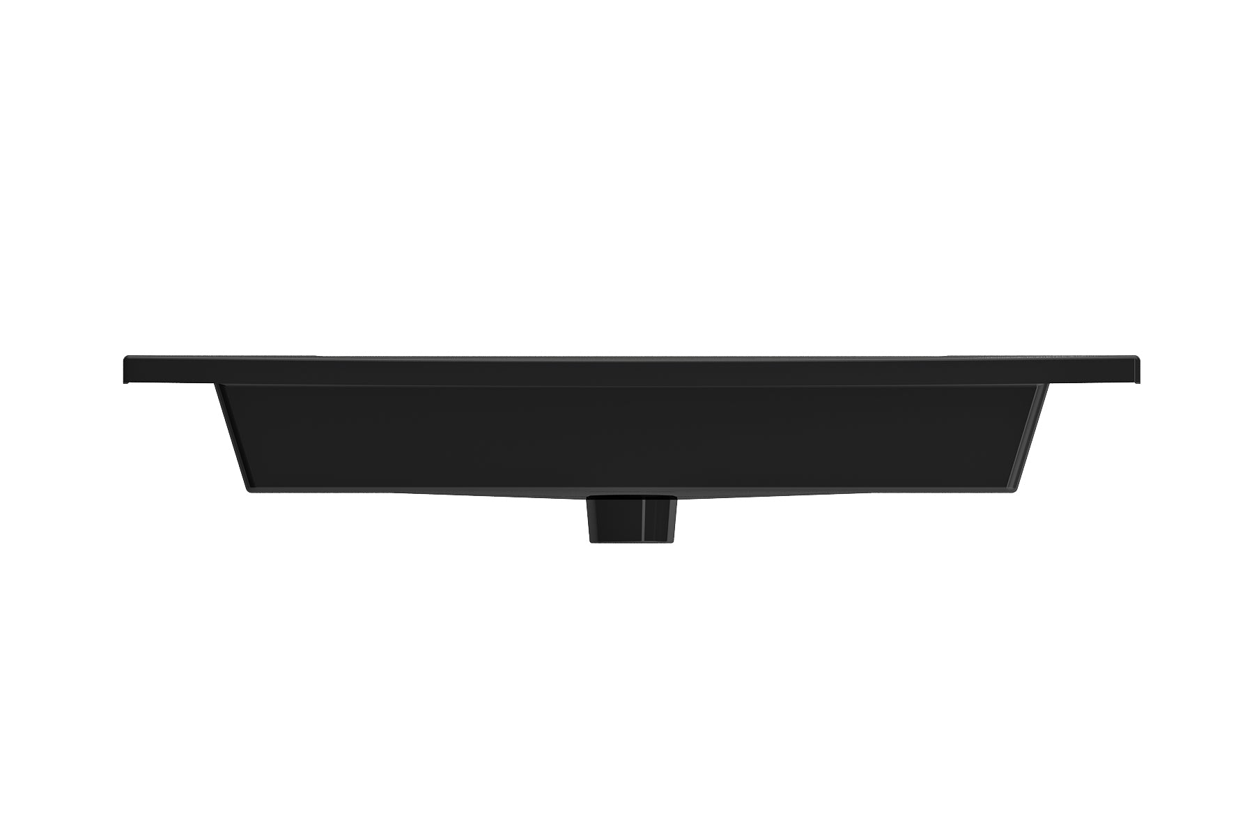 BOCCHI Ravenna 32" Rectangle Wallmount Fireclay Bathroom Sink, Black, 3 Faucet Hole, 1113-005-0127