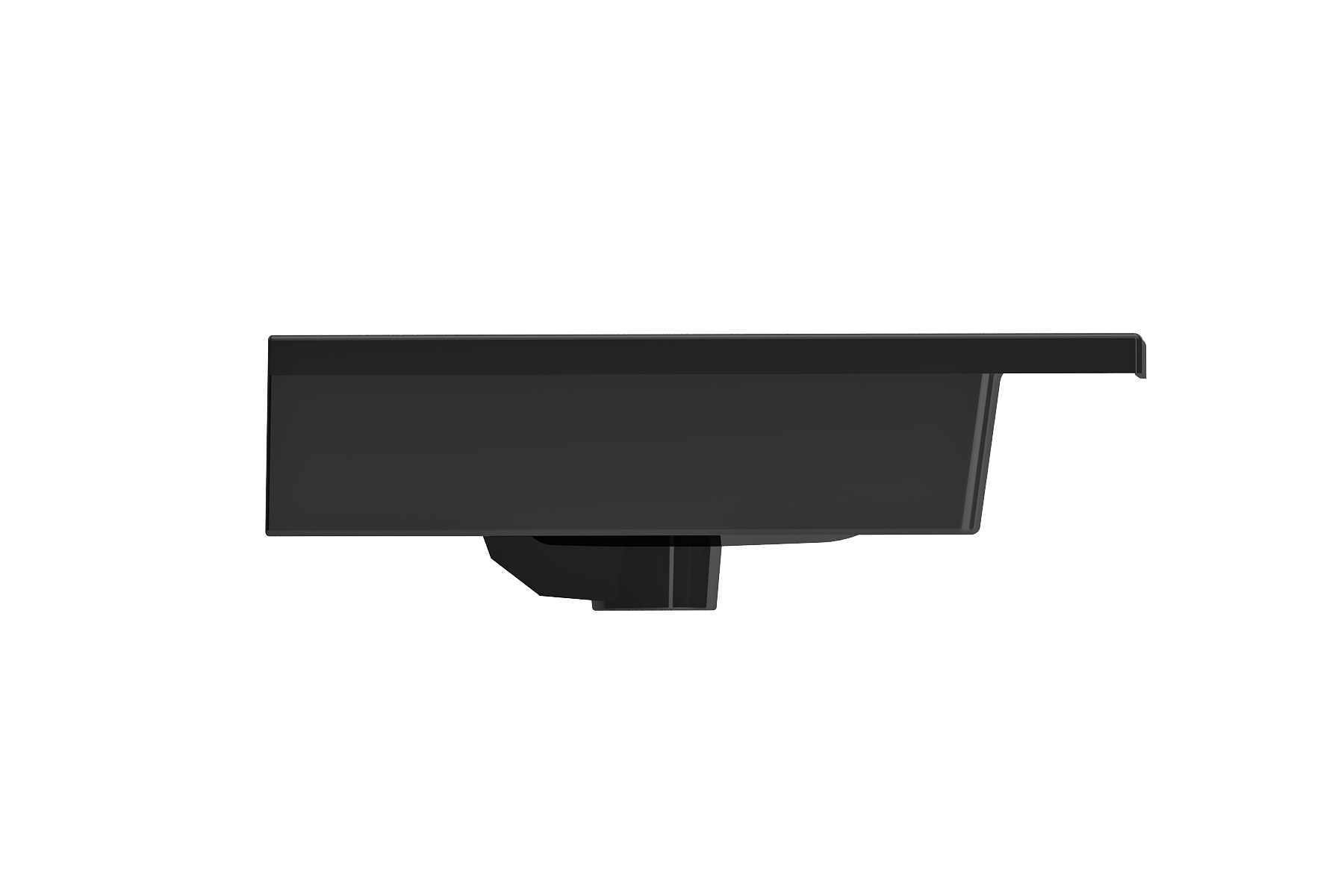 BOCCHI Ravenna 32" Rectangle Wallmount Fireclay Bathroom Sink, Black, 3 Faucet Hole, 1113-005-0127