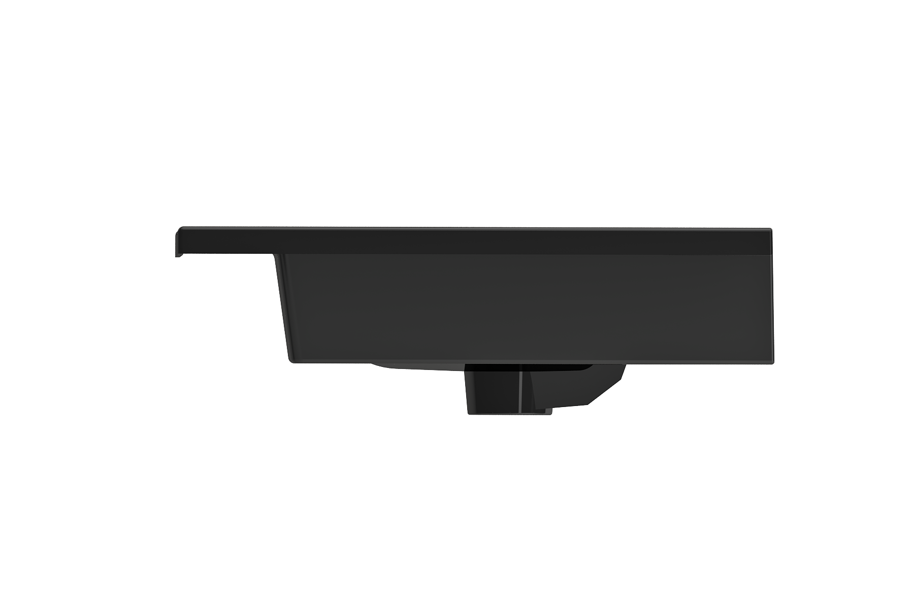BOCCHI Ravenna 32" Rectangle Wallmount Fireclay Bathroom Sink, Black, 3 Faucet Hole, 1113-005-0127