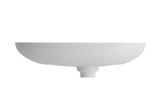 BOCCHI Etna 23" Palette Shaped Vessel Fireclay Bathroom Sink, White, 1114-001-0125