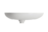 BOCCHI Etna 23" Palette Shaped Vessel Fireclay Bathroom Sink, White, 1114-001-0125