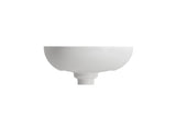 BOCCHI Etna 23" Palette Shaped Vessel Fireclay Bathroom Sink, White, 1114-001-0125