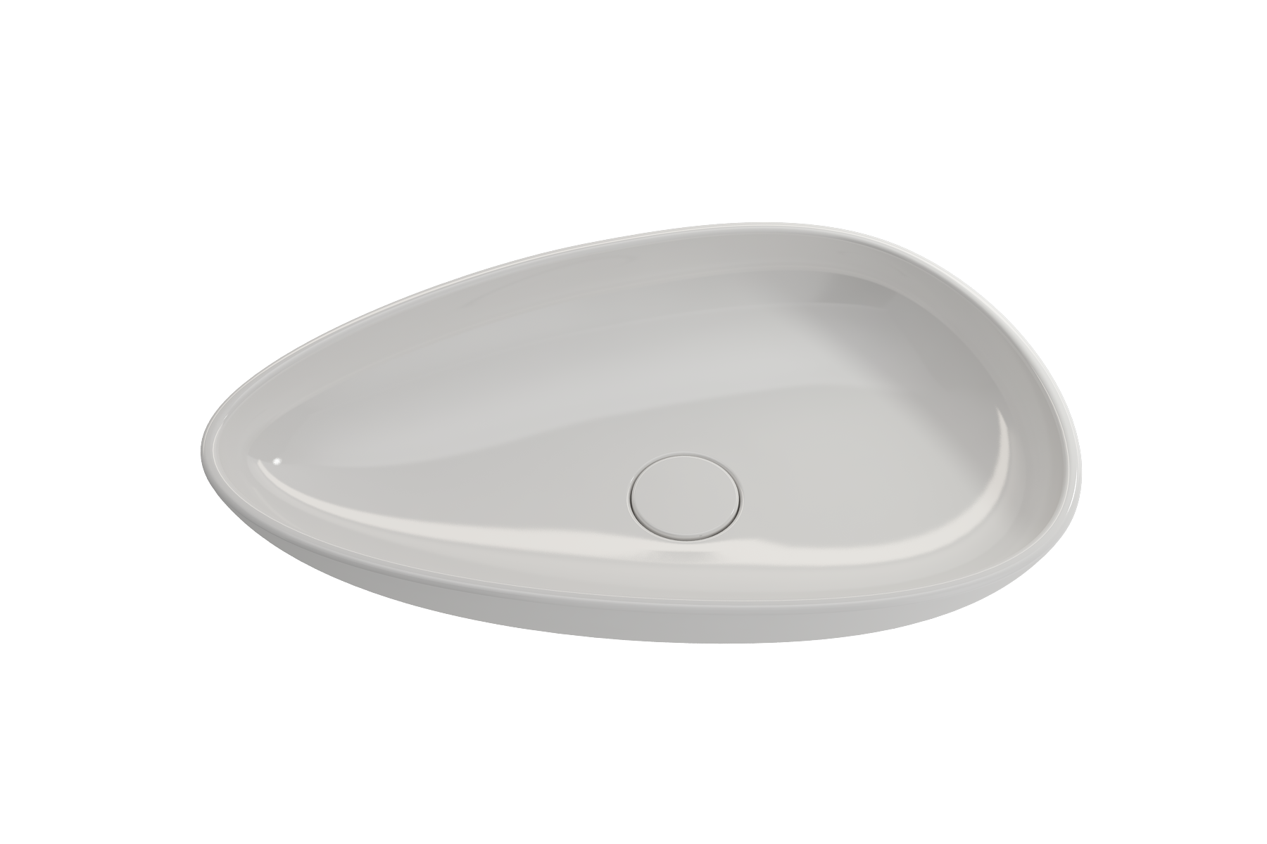 BOCCHI Etna 23" Palette Shaped Vessel Fireclay Bathroom Sink, White, 1114-001-0125