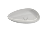 BOCCHI Etna 23" Palette Shaped Vessel Fireclay Bathroom Sink, White, 1114-001-0125