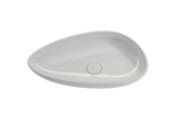 BOCCHI Etna 23" Palette Shaped Vessel Fireclay Bathroom Sink, White, 1114-001-0125