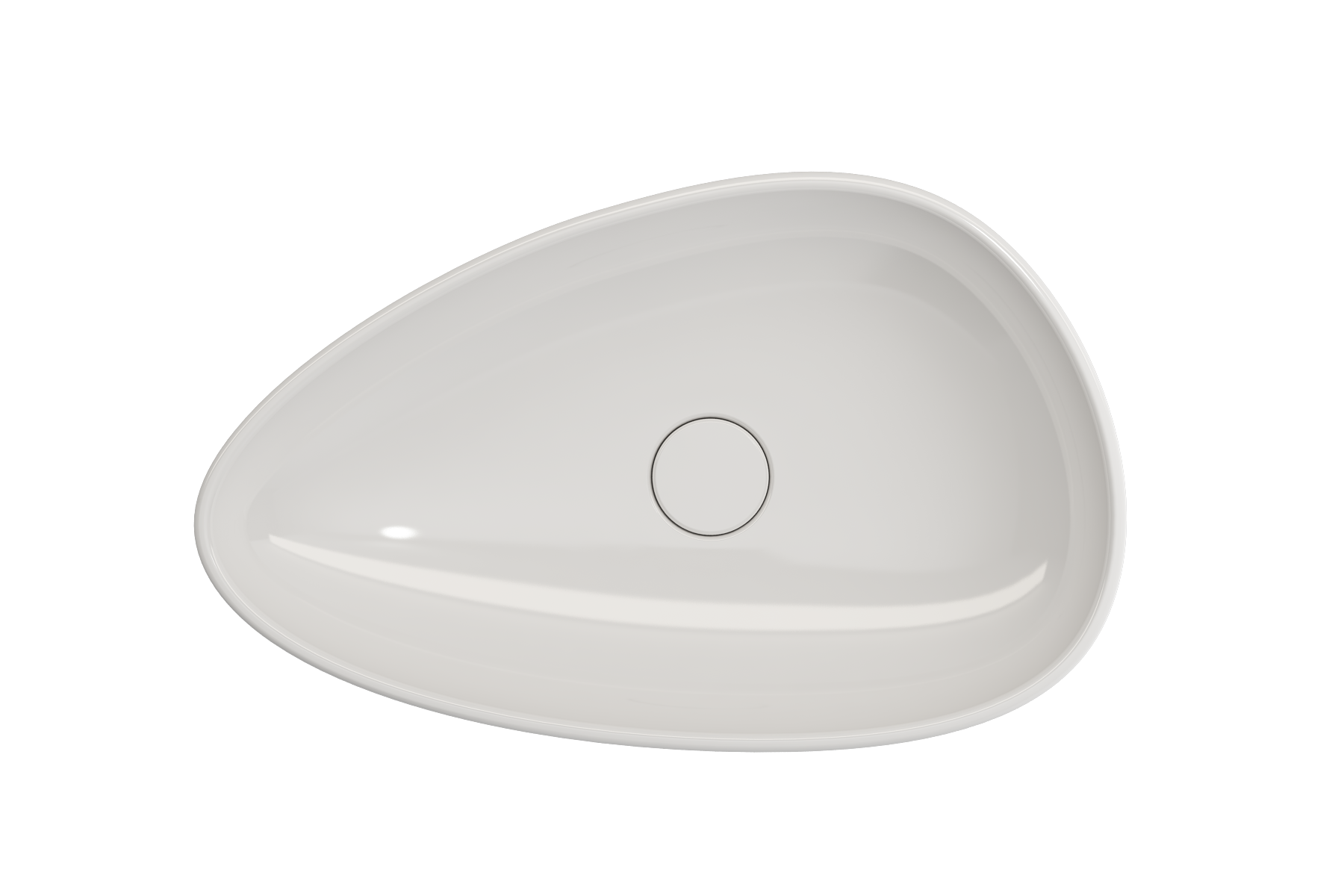 BOCCHI Etna 23" Palette Shaped Vessel Fireclay Bathroom Sink, White, 1114-001-0125