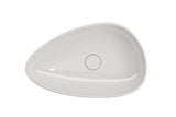 BOCCHI Etna 23" Palette Shaped Vessel Fireclay Bathroom Sink, White, 1114-001-0125