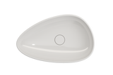 BOCCHI Etna 23" Palette Shaped Vessel Fireclay Bathroom Sink, White, 1114-001-0125