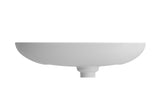 BOCCHI Etna 23" Palette Shaped Vessel Fireclay Bathroom Sink, Matte White, 1114-002-0125