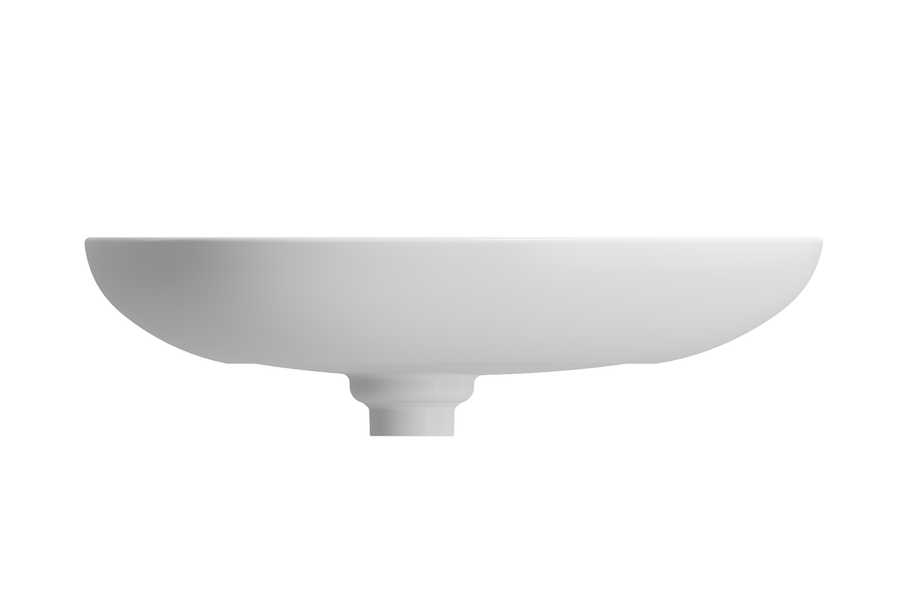 BOCCHI Etna 23" Palette Shaped Vessel Fireclay Bathroom Sink, Matte White, 1114-002-0125