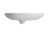 BOCCHI Etna 23" Palette Shaped Vessel Fireclay Bathroom Sink, Matte White, 1114-002-0125