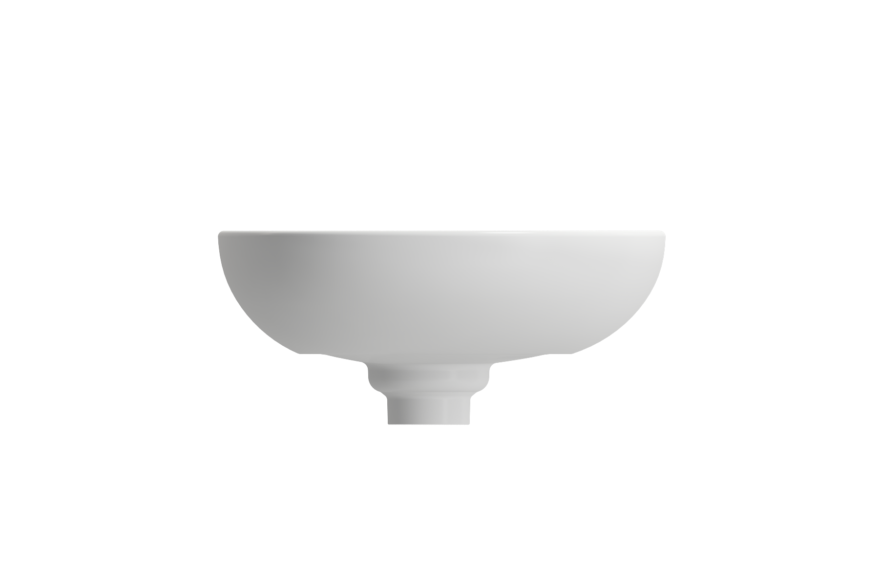 BOCCHI Etna 23" Palette Shaped Vessel Fireclay Bathroom Sink, Matte White, 1114-002-0125