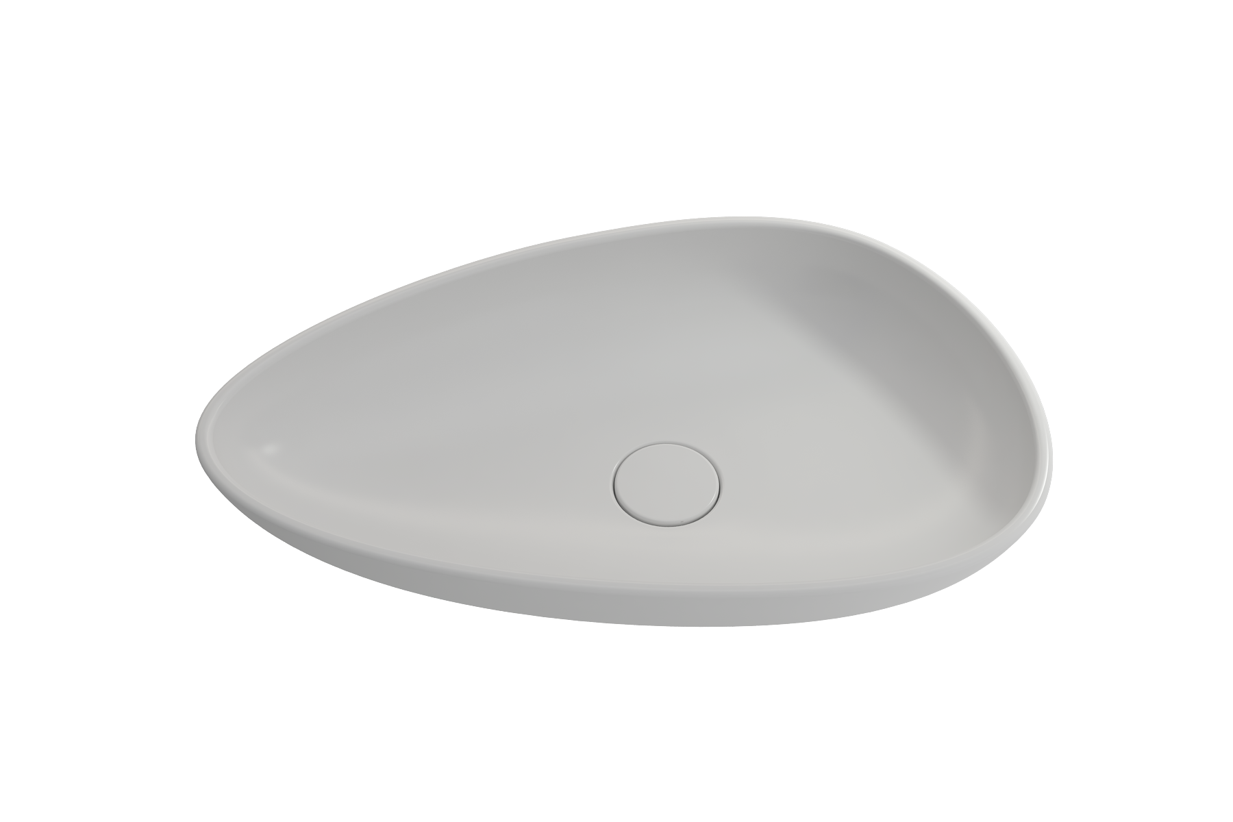 BOCCHI Etna 23" Palette Shaped Vessel Fireclay Bathroom Sink, Matte White, 1114-002-0125