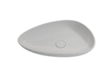 BOCCHI Etna 23" Palette Shaped Vessel Fireclay Bathroom Sink, Matte White, 1114-002-0125
