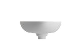 BOCCHI Etna 23" Palette Shaped Vessel Fireclay Bathroom Sink, Matte White, 1114-002-0125