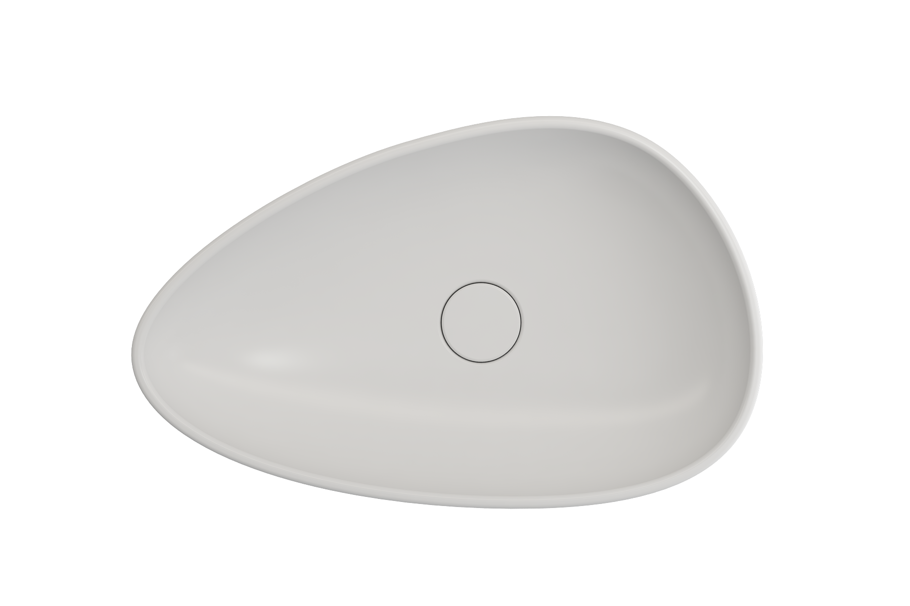 BOCCHI Etna 23" Palette Shaped Vessel Fireclay Bathroom Sink, Matte White, 1114-002-0125