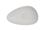 BOCCHI Etna 23" Palette Shaped Vessel Fireclay Bathroom Sink, Matte White, 1114-002-0125