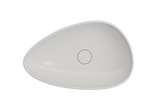 BOCCHI Etna 23" Palette Shaped Vessel Fireclay Bathroom Sink, Matte White, 1114-002-0125