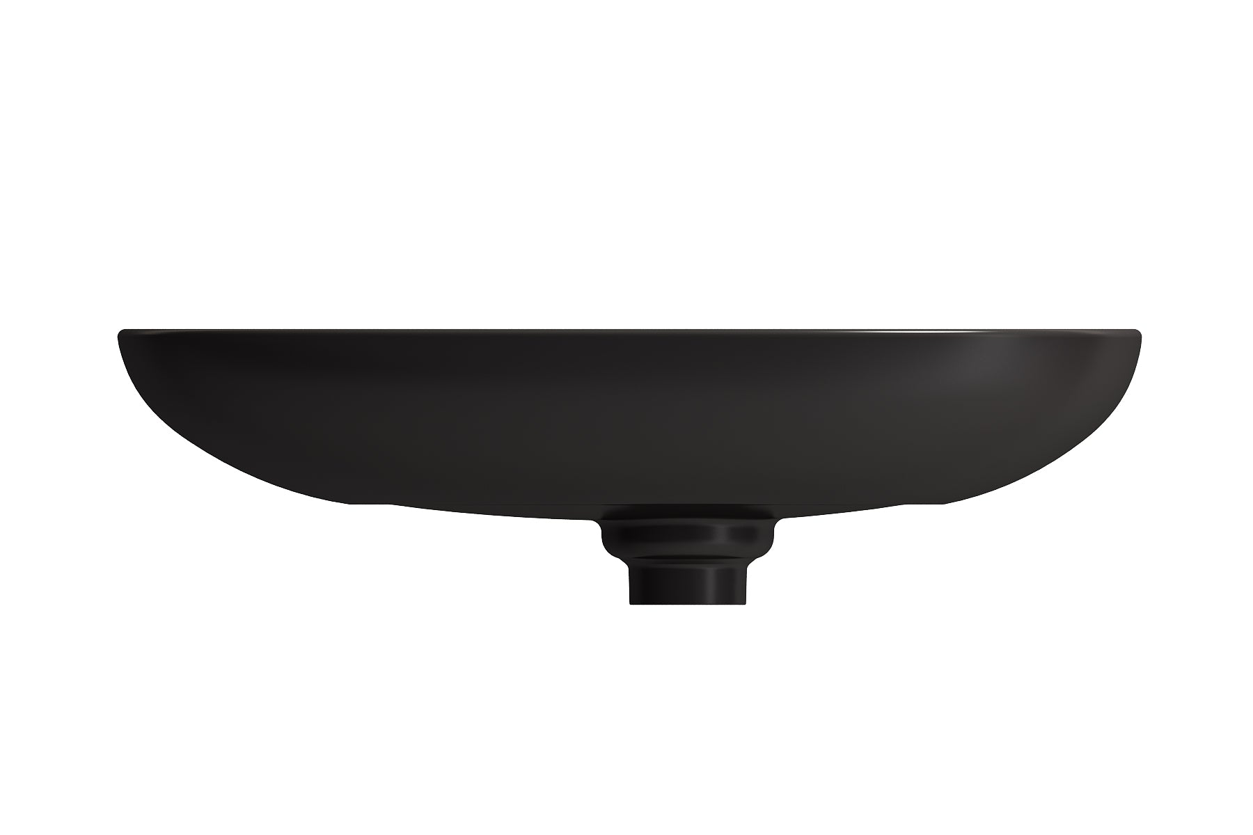 BOCCHI Etna 23" Palette Shaped Vessel Fireclay Bathroom Sink, Matte Black, 1114-004-0125