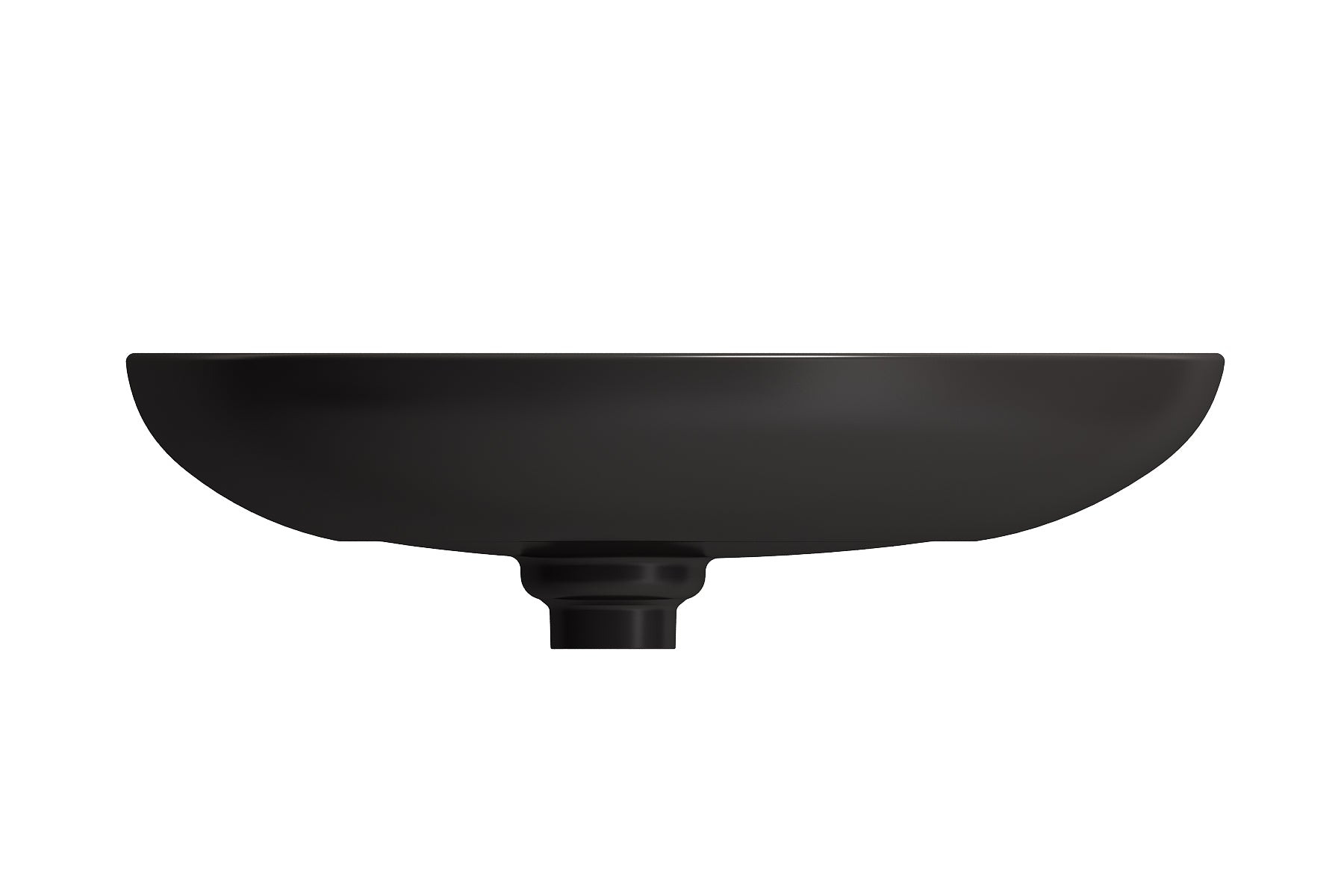 BOCCHI Etna 23" Palette Shaped Vessel Fireclay Bathroom Sink, Matte Black, 1114-004-0125