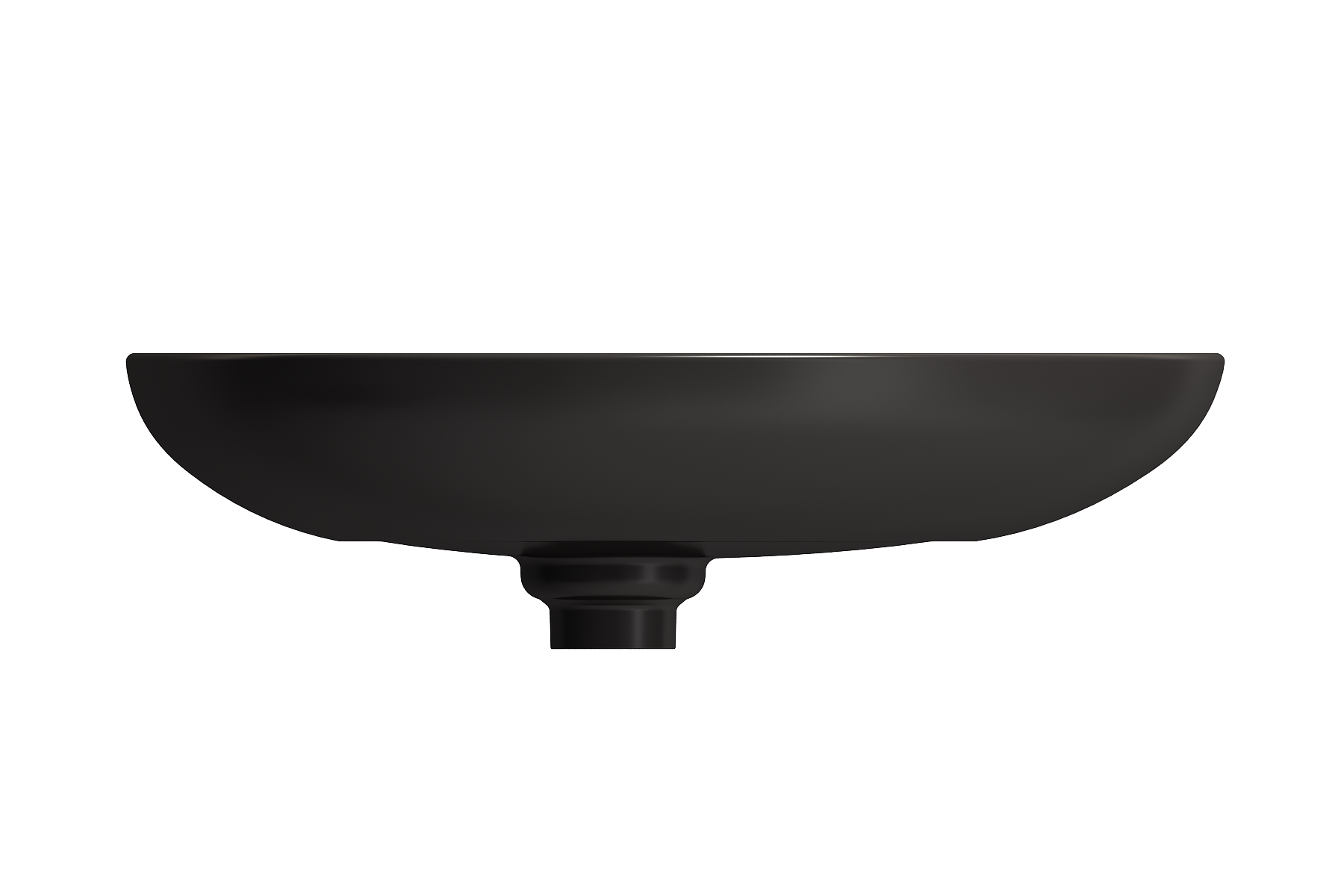 BOCCHI Etna 23" Palette Shaped Vessel Fireclay Bathroom Sink, Matte Black, 1114-004-0125