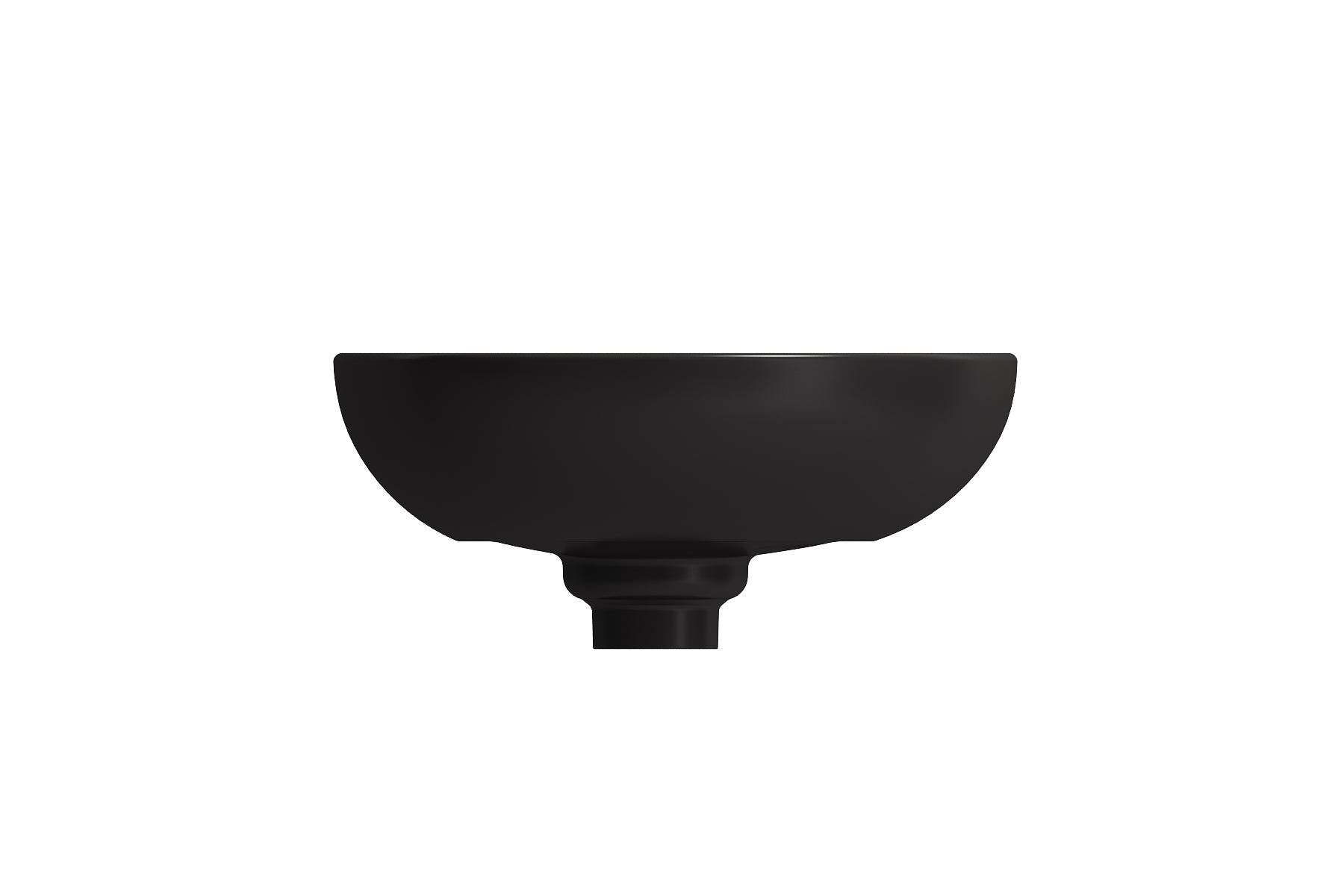 BOCCHI Etna 23" Palette Shaped Vessel Fireclay Bathroom Sink, Matte Black, 1114-004-0125