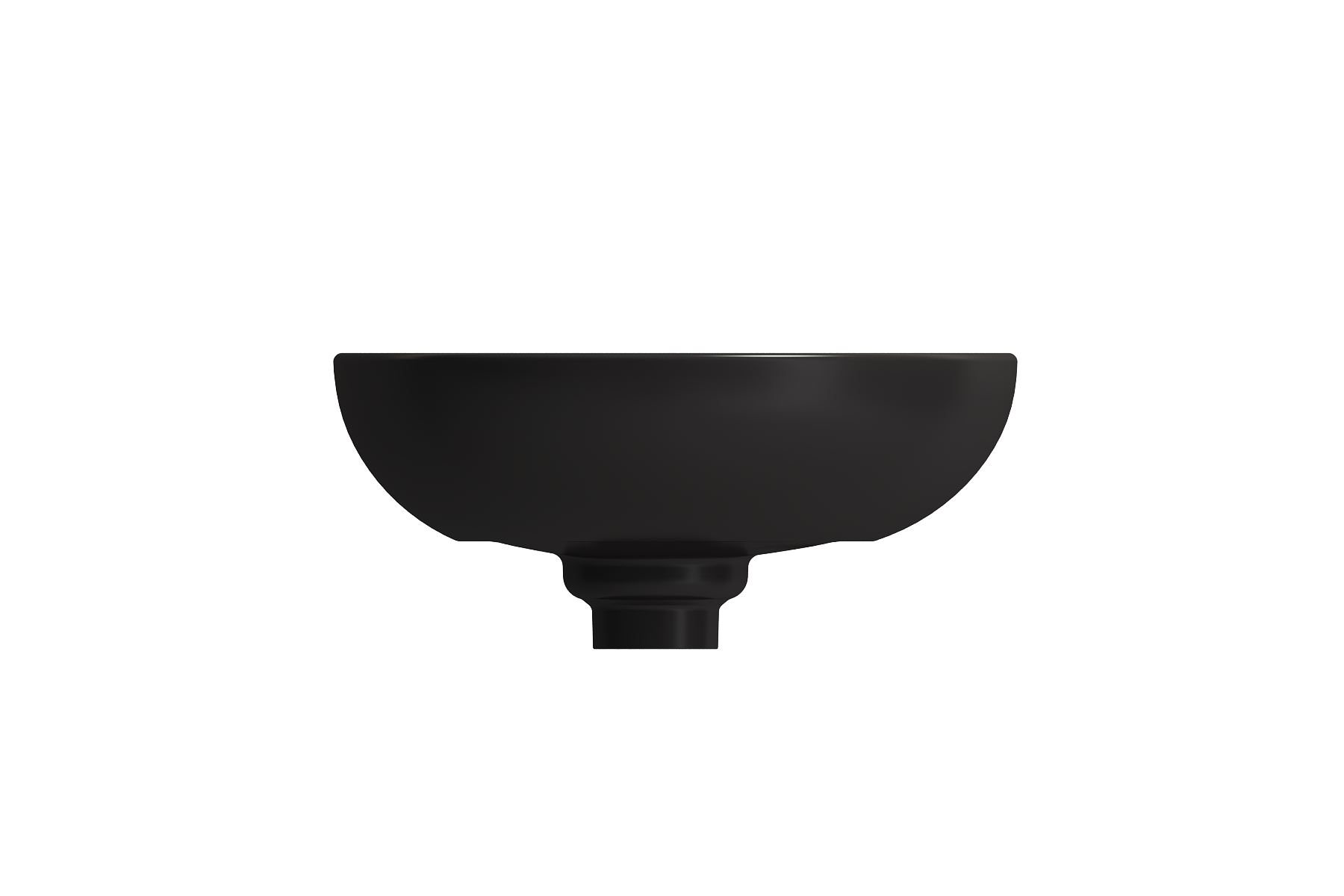 BOCCHI Etna 23" Palette Shaped Vessel Fireclay Bathroom Sink, Matte Black, 1114-004-0125
