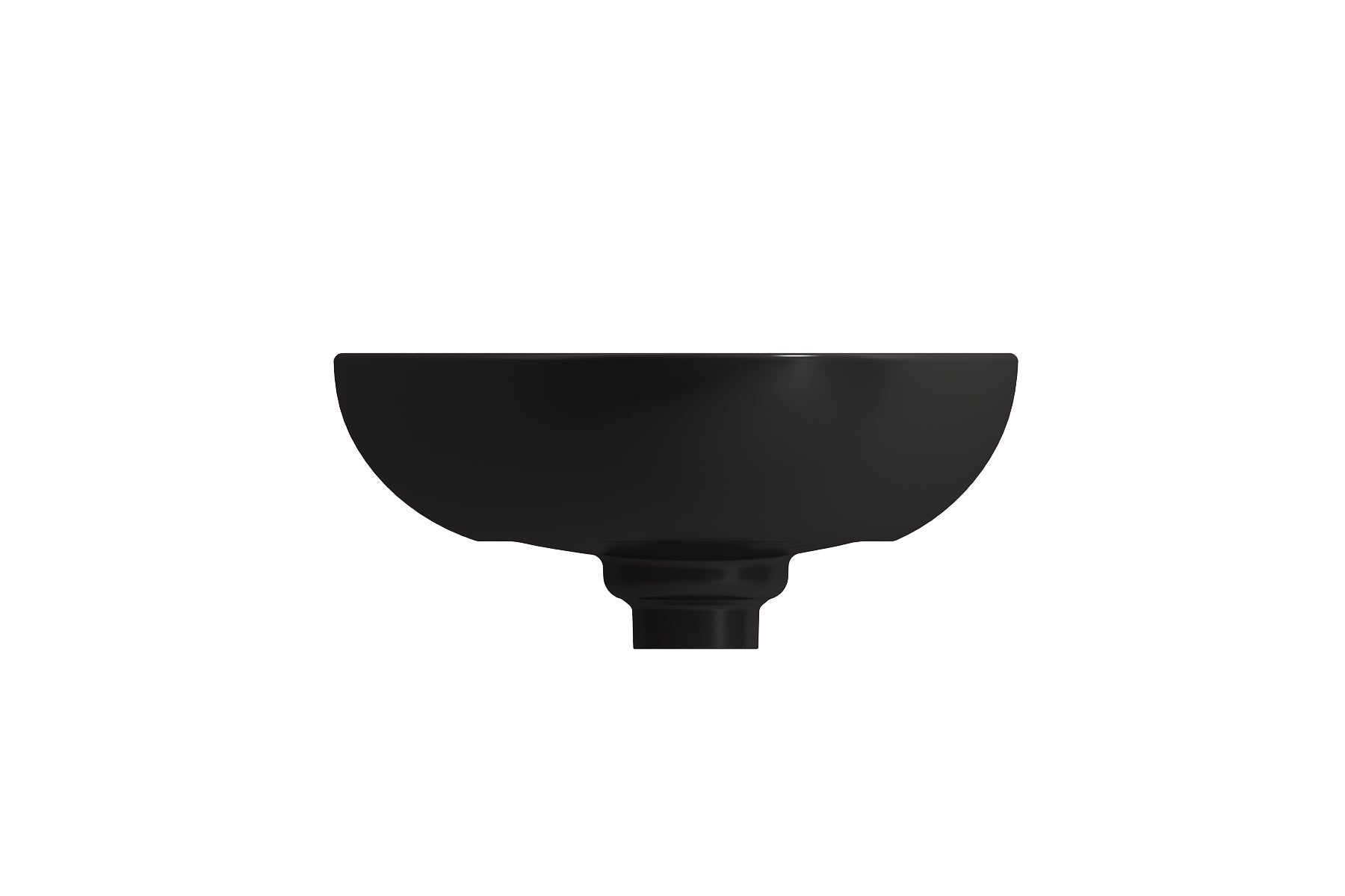 BOCCHI Etna 23" Palette Shaped Vessel Fireclay Bathroom Sink, Matte Black, 1114-004-0125