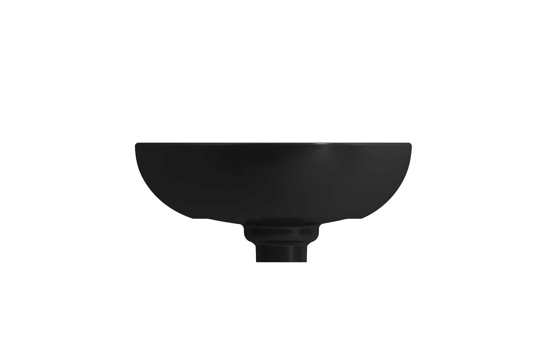 BOCCHI Etna 23" Palette Shaped Vessel Fireclay Bathroom Sink, Matte Black, 1114-004-0125