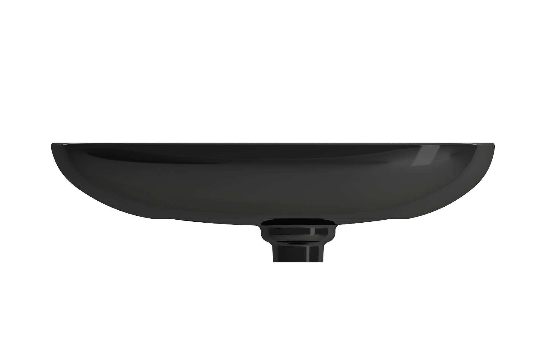 BOCCHI Etna 23" Palette Shaped Vessel Fireclay Bathroom Sink, Black, 1114-005-0125
