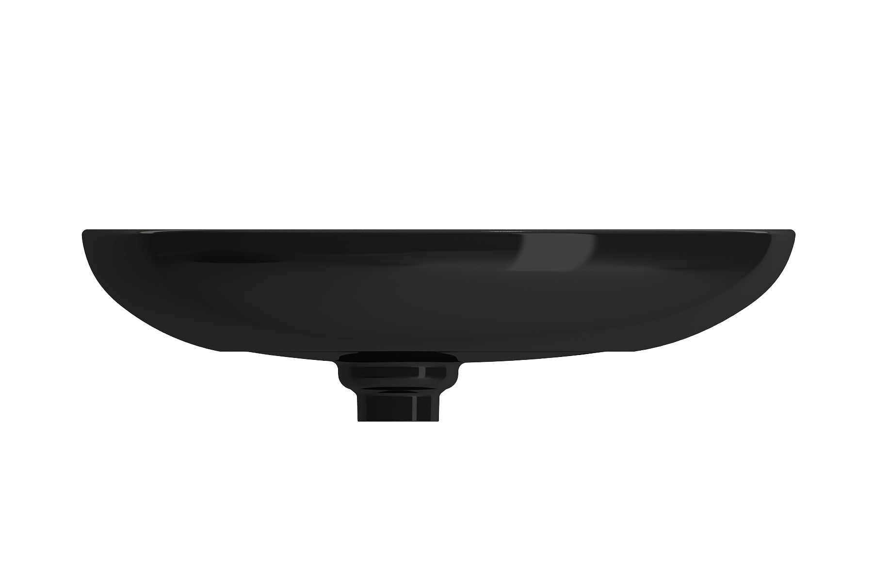 BOCCHI Etna 23" Palette Shaped Vessel Fireclay Bathroom Sink, Black, 1114-005-0125