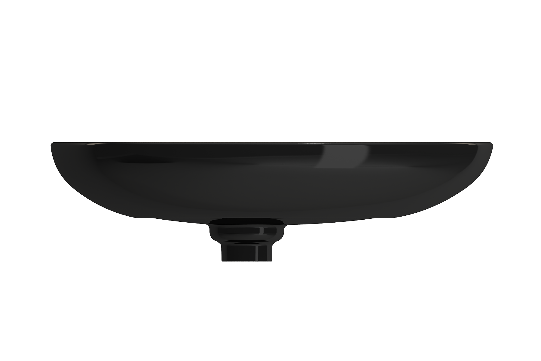 BOCCHI Etna 23" Palette Shaped Vessel Fireclay Bathroom Sink, Black, 1114-005-0125