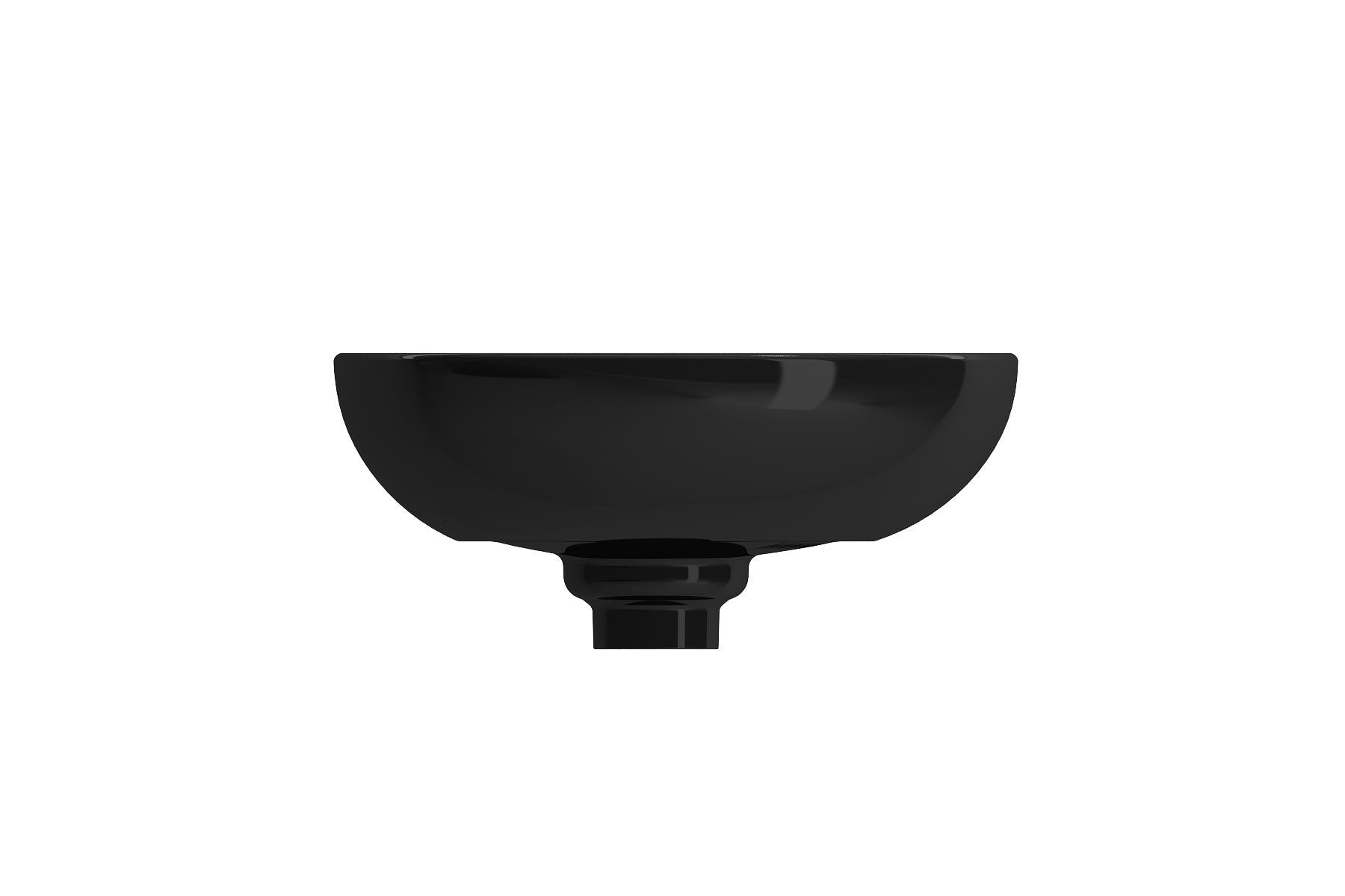 BOCCHI Etna 23" Palette Shaped Vessel Fireclay Bathroom Sink, Black, 1114-005-0125