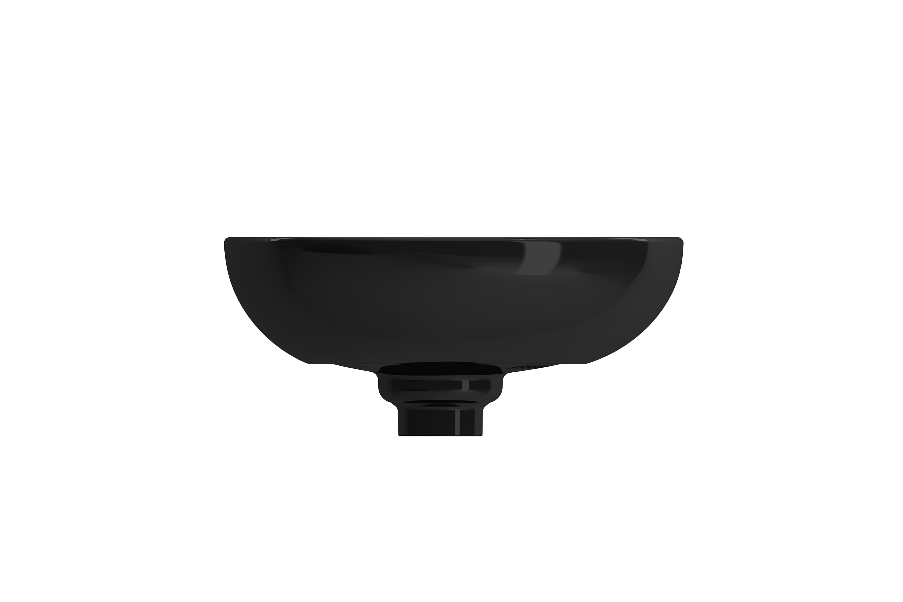 BOCCHI Etna 23" Palette Shaped Vessel Fireclay Bathroom Sink, Black, 1114-005-0125