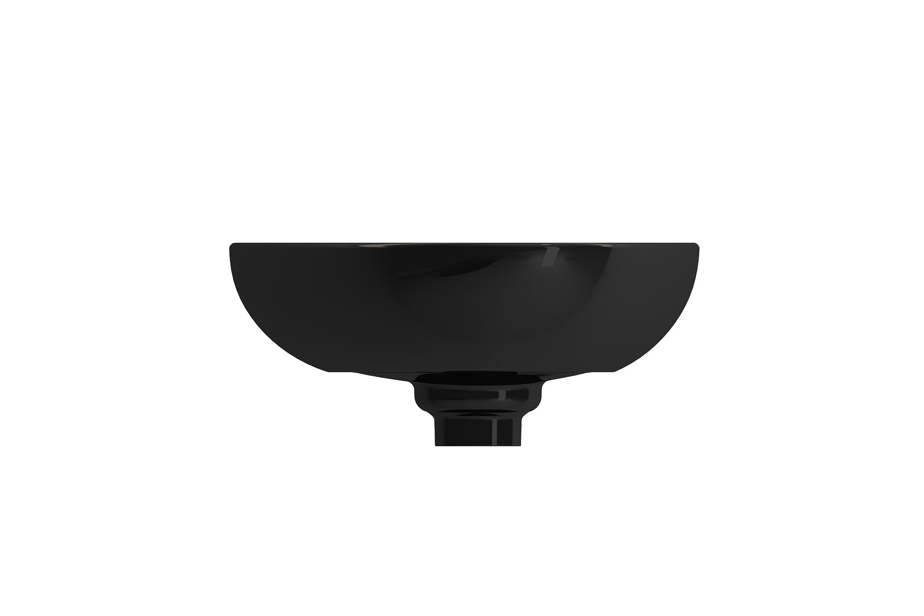 BOCCHI Etna 23" Palette Shaped Vessel Fireclay Bathroom Sink, Black, 1114-005-0125