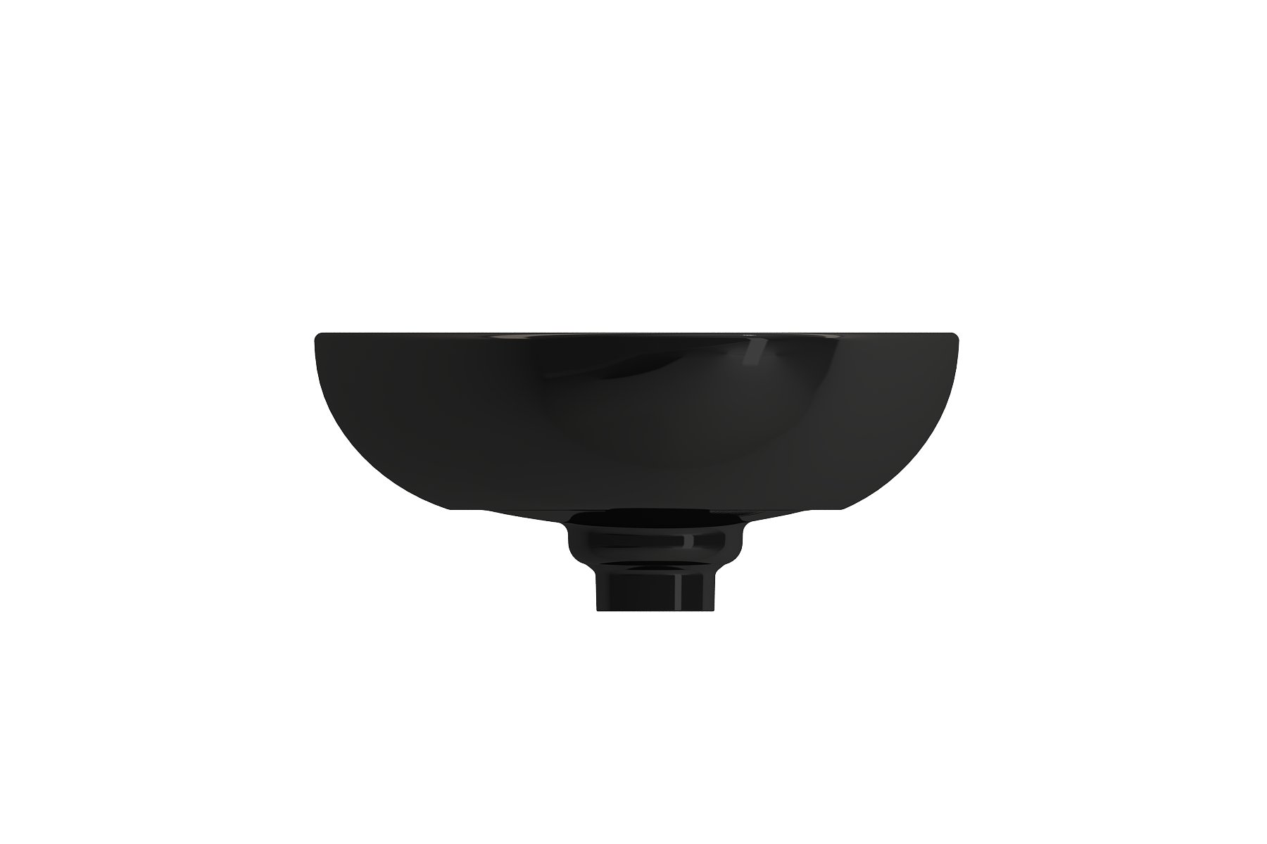 BOCCHI Etna 23" Palette Shaped Vessel Fireclay Bathroom Sink, Black, 1114-005-0125