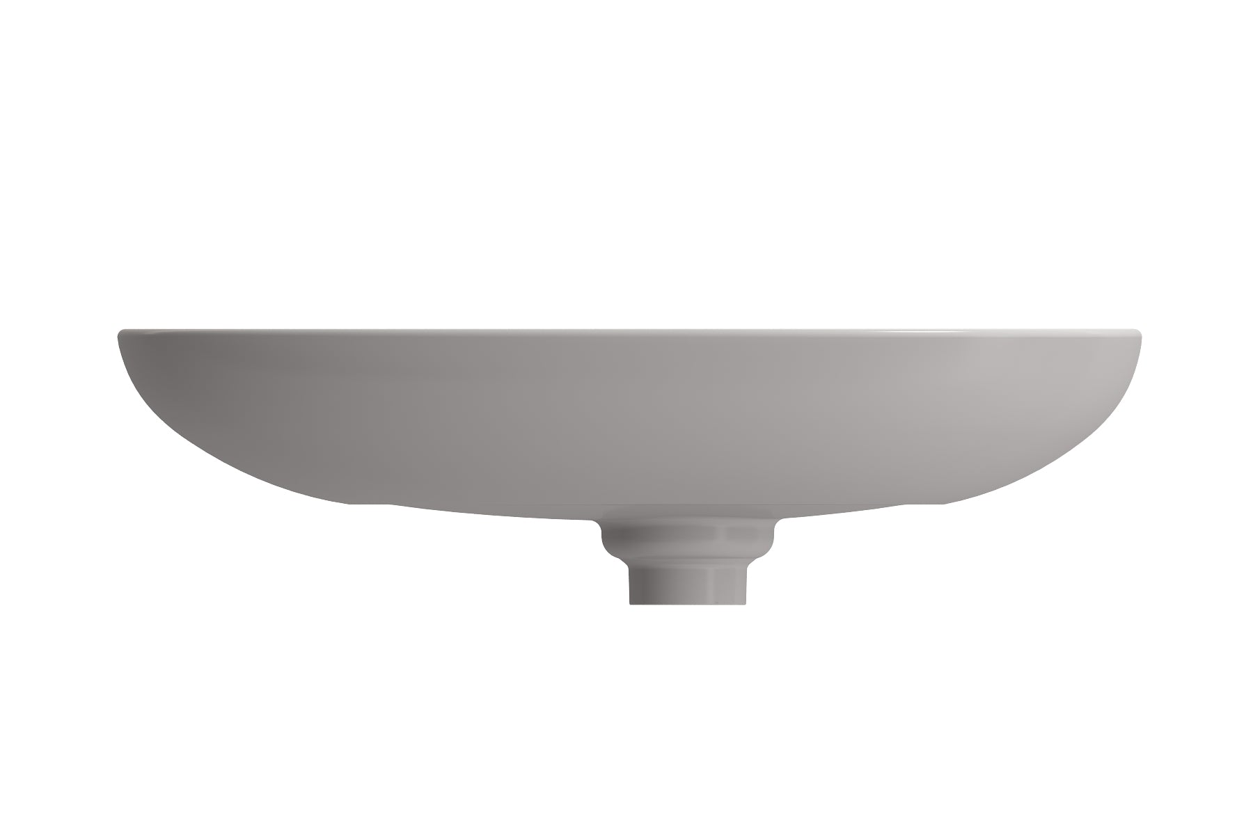 BOCCHI Etna 23" Palette Shaped Vessel Fireclay Bathroom Sink, Matte Gray, 1114-006-0125
