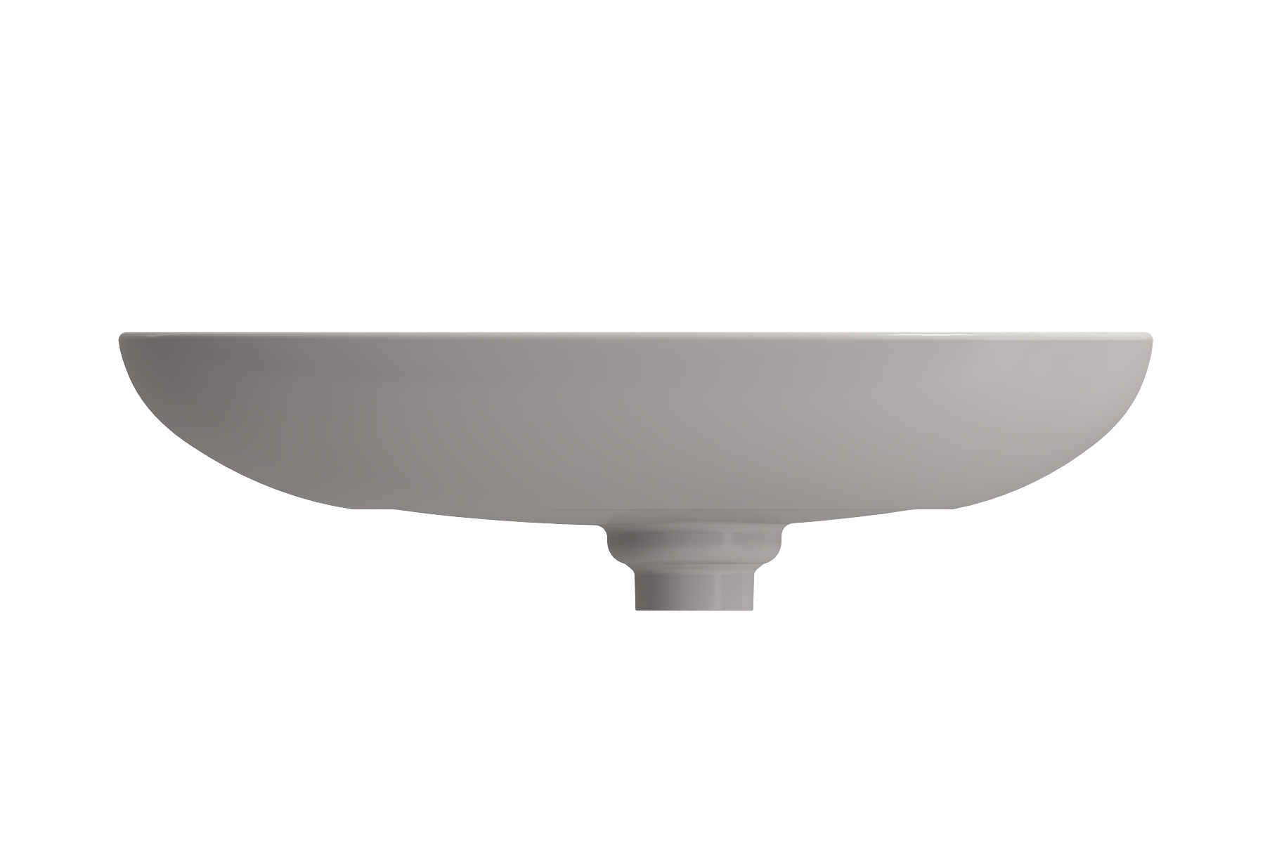 BOCCHI Etna 23" Palette Shaped Vessel Fireclay Bathroom Sink, Matte Gray, 1114-006-0125