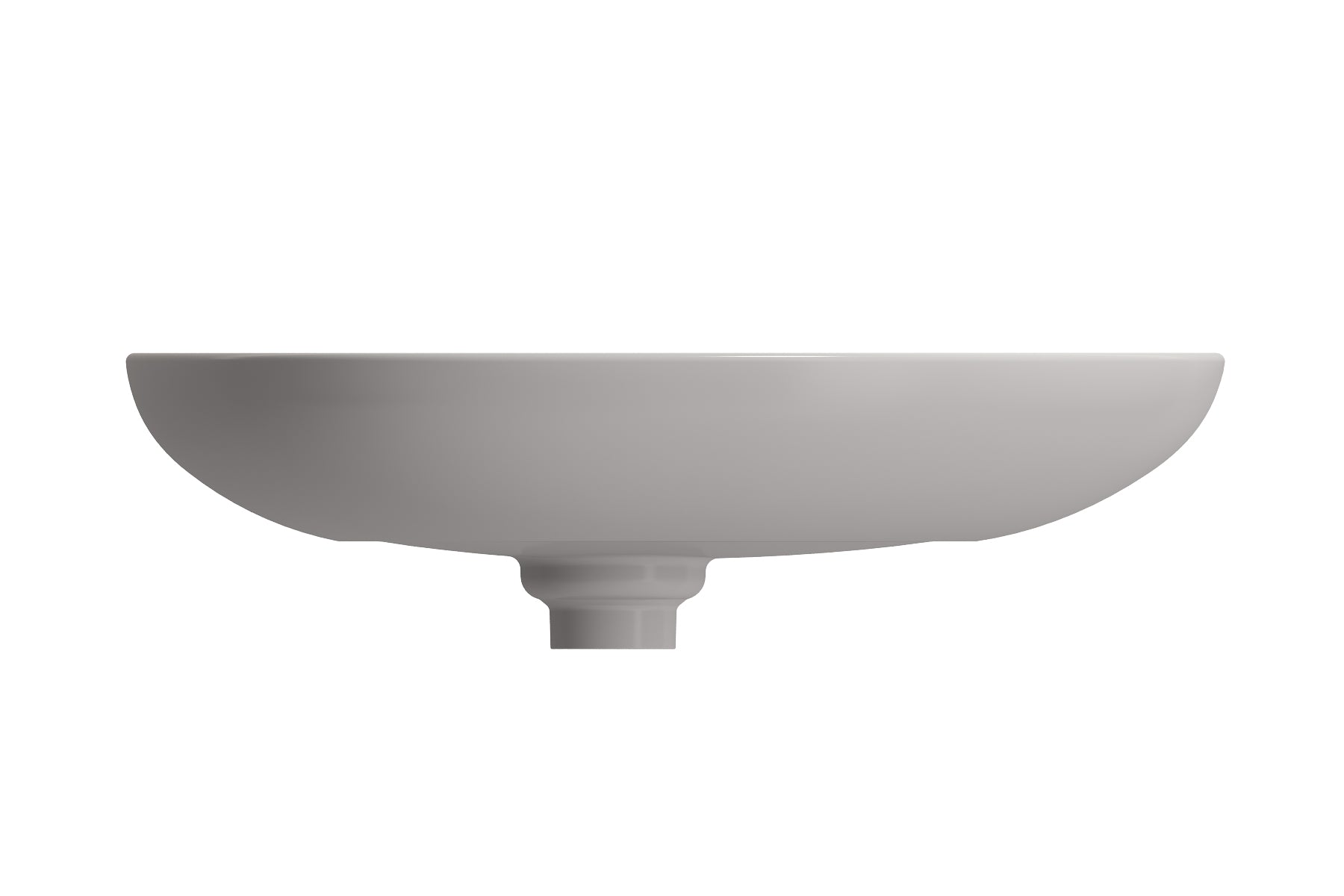 BOCCHI Etna 23" Palette Shaped Vessel Fireclay Bathroom Sink, Matte Gray, 1114-006-0125