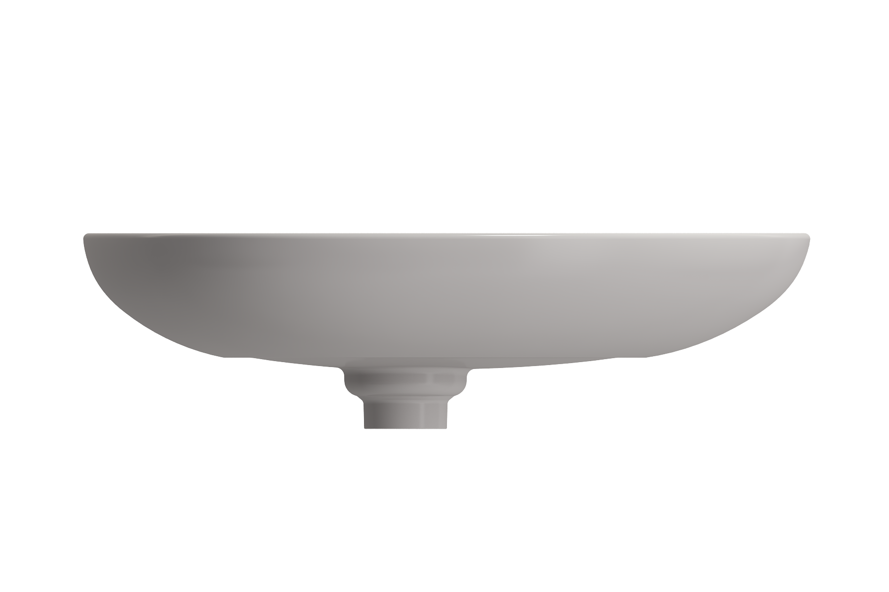 BOCCHI Etna 23" Palette Shaped Vessel Fireclay Bathroom Sink, Matte Gray, 1114-006-0125